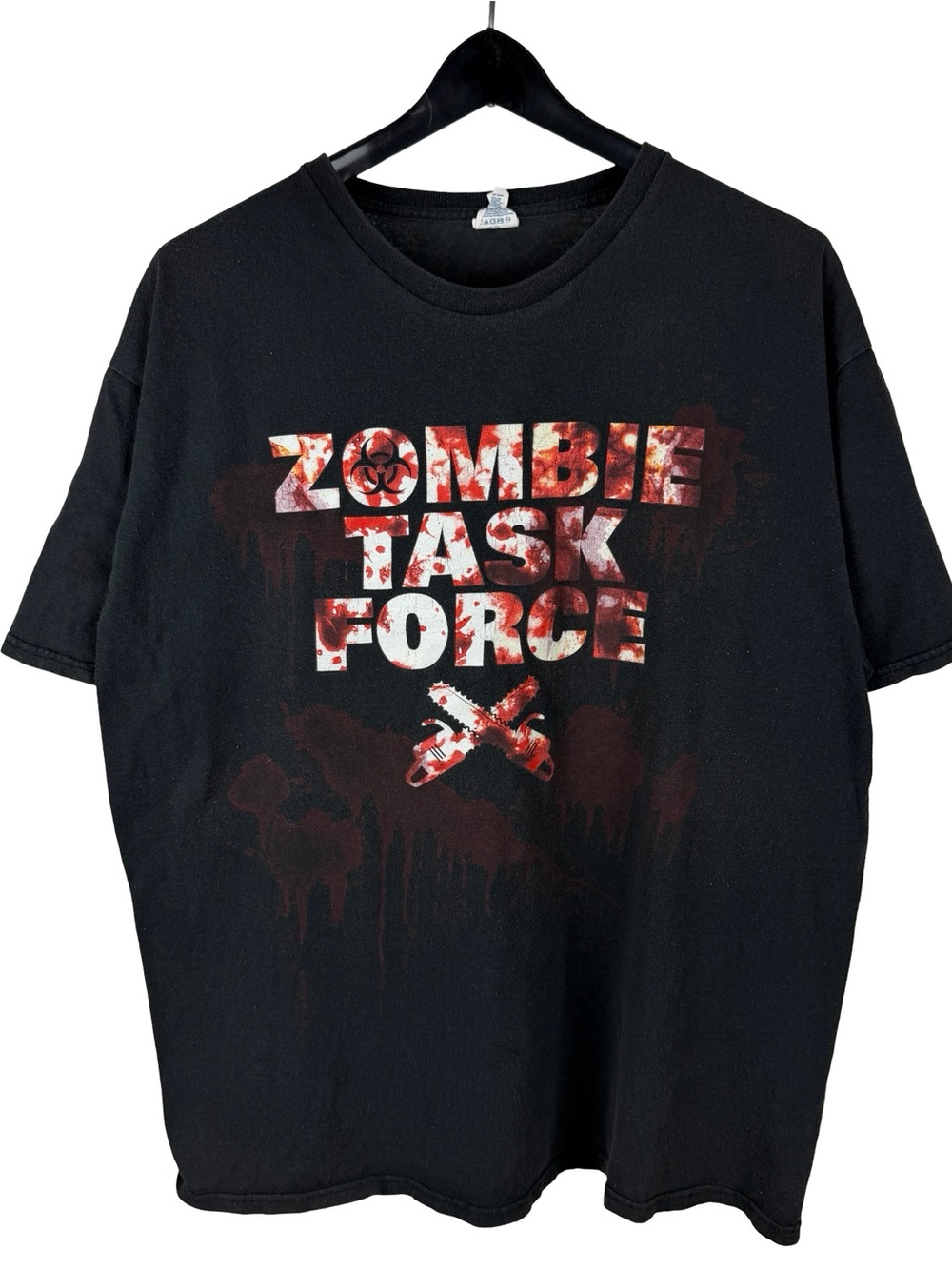 Vintage Y2K Zombie Task Force Horror Grunge Promo Graphic Shirt Size XL